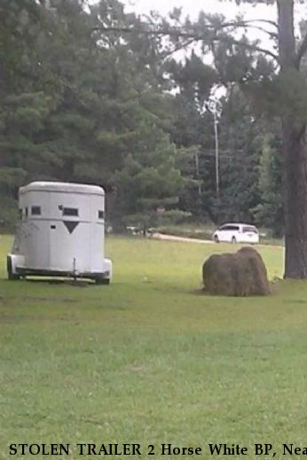 STOLEN TRAILER 2 Horse White BP, Near Hartsville, SC, 29550